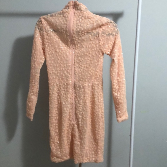 House of CB London Long-sleeve Sequin Pink Dress - Picture 3 of 7